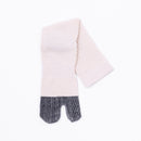 Front view of beige Tabi Socks "NOBI NOBI"