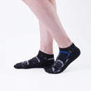 Person wearing short black Tabi Socks " Kamakura Daibutsu ", front view