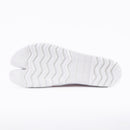 Outsole view of red Tabi Shoes " BLOSSOM "