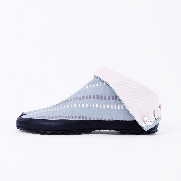 Left side of blue-gray Tabi Shoes " SHINOBI "