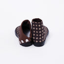 Back view of brown Tabi Shoes " PLANET "