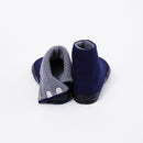 Back view of Blue×Gray Tabi Shoes " FLEECE "