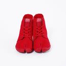 Front view of red Tabi Shoes "SPORTS JOG Ⅱ"