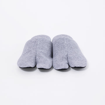 Front view of gray Tabi Slippers " PILE "