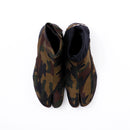 Top view of green Tabi Shoes " MEISAI "